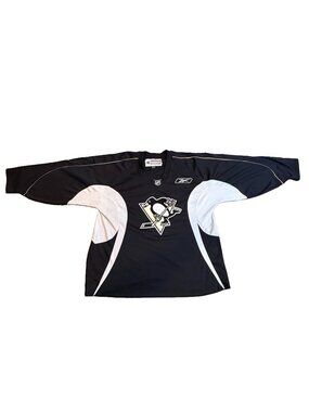 Pittsburgh Penguins Reebok Black Practice Jersey 2XL Blank 2006-10 Era Throwback